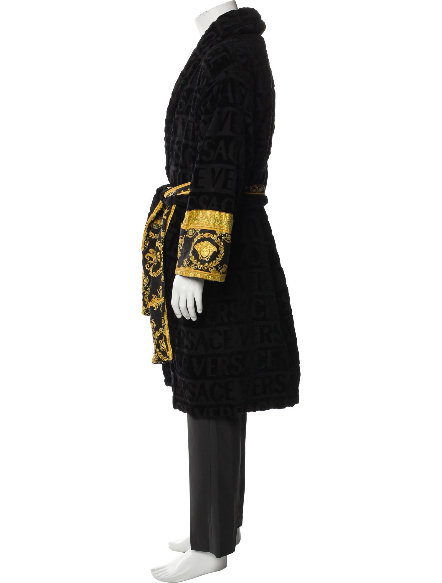 Versace Barocco Print Graphic Print Robe